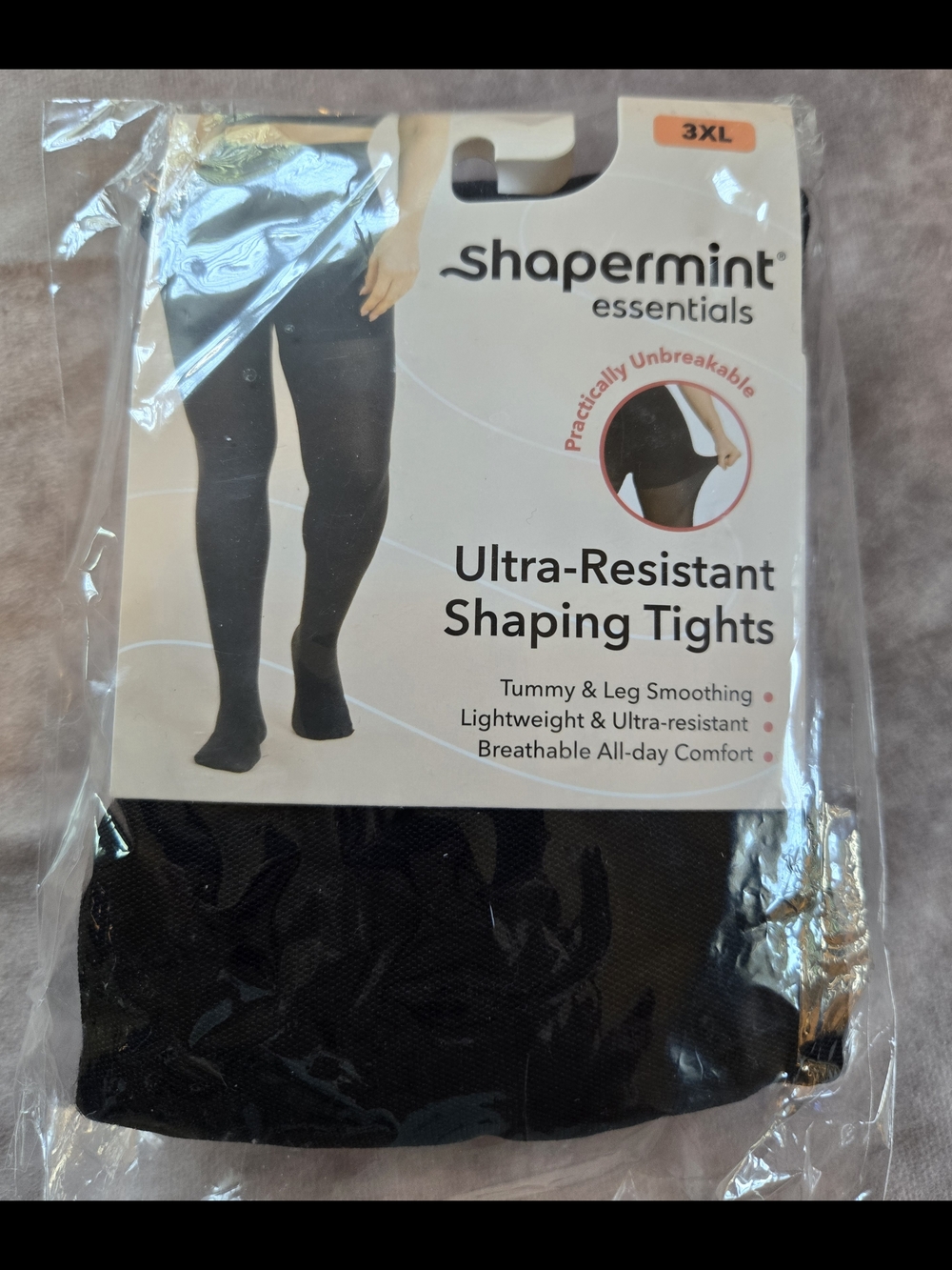Shapermint Tights Black Ultra Resistant Shaping Tights 3XL